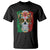 Sugar Skull Mexican Flag T Shirt Viva Mexico Hispanic Heritage Month TS02 Black Printyourwear