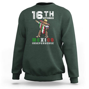 Mexican Independence Day Sweatshirt Dabbing Celebrate 16th September Viva Mexico Latino Hispanic Heritage TS02 Dark Forest Green Printyourwear