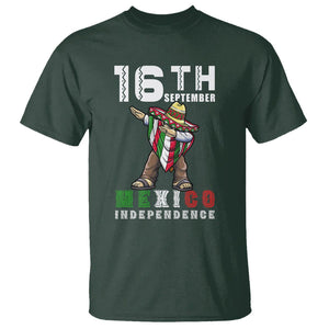 Mexican Independence Day T Shirt Dabbing Celebrate 16th September Viva Mexico Latino Hispanic Heritage TS02 Dark Forest Green Printyourwear