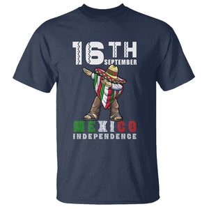 Mexican Independence Day T Shirt Dabbing Celebrate 16th September Viva Mexico Latino Hispanic Heritage TS02 Navy Printyourwear
