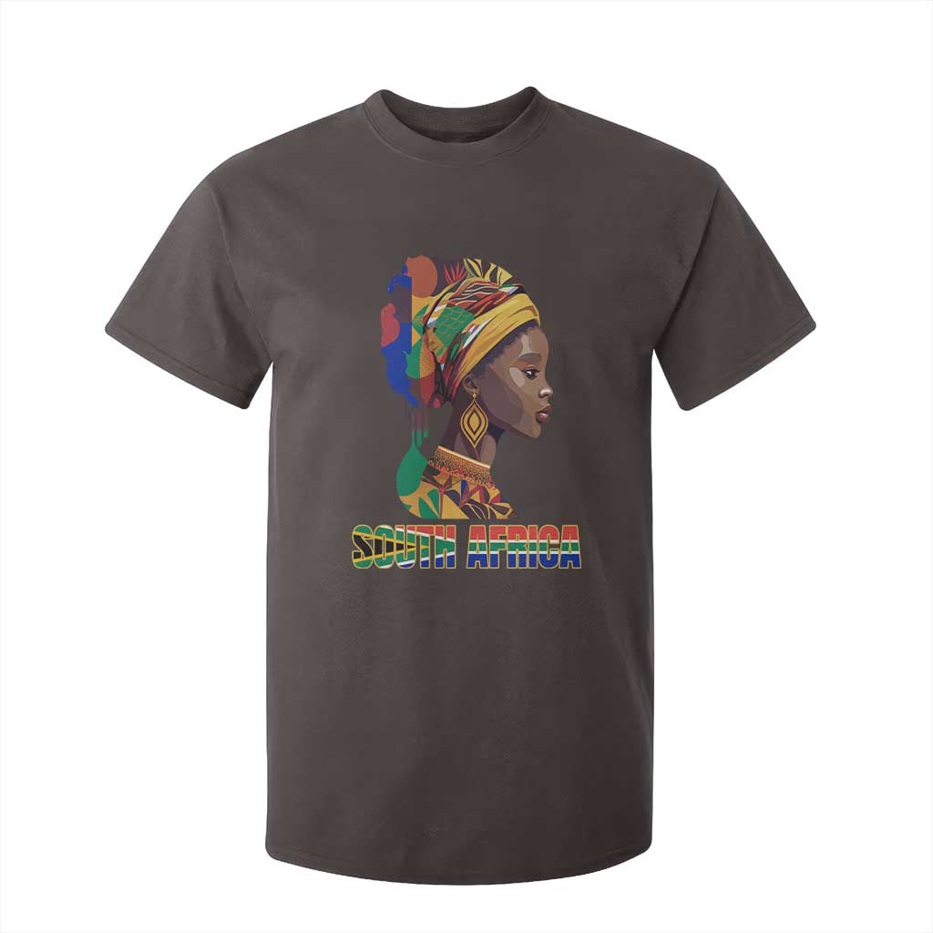 South Africa Pride T Shirt For Kid Black African Woman TS02 Dark Chocolate Print Your Wear