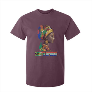 South Africa Pride T Shirt For Kid Black African Woman TS02 Maroon Print Your Wear