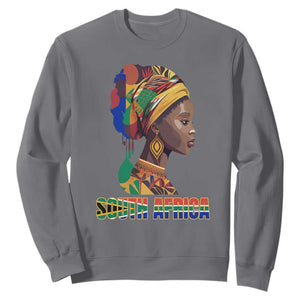 South African Women Sweatshirt South Africa Pride Black Africans Coloureds TS02 Charcoal Printyourwear