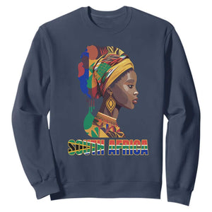 South African Women Sweatshirt South Africa Pride Black Africans Coloureds TS02 Navy Printyourwear