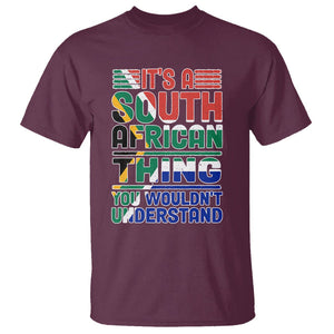 Flag It's A South African Thing You Wouldn't Understand Funny T Shirt TS02 Maroon Printyourwear