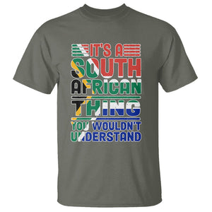 Flag It's A South African Thing You Wouldn't Understand Funny T Shirt TS02 Military Green Printyourwear