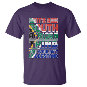 Flag It's A South African Thing You Wouldn't Understand Funny T Shirt TS02 Purple Printyourwear