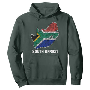 South Africa Pride Hoodie South African Flag Map TS02 Dark Forest Green Printyourwear