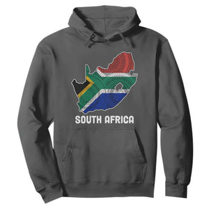 South Africa Pride Hoodie South African Flag Map TS02 Dark Heather Printyourwear