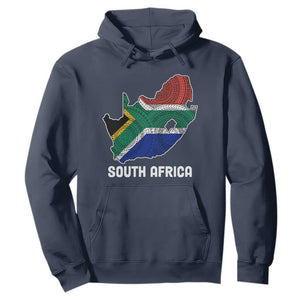 South Africa Pride Hoodie South African Flag Map TS02 Navy Printyourwear