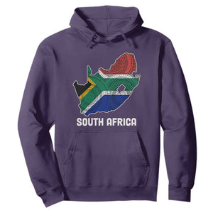 South Africa Pride Hoodie South African Flag Map TS02 Purple Printyourwear