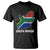 South Africa Pride T Shirt South African Flag Map TS02 Black Printyourwear