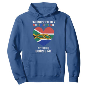 I'm Married To A South African Nothing Scares Me Funny Hoodie TS02 Royal Blue Printyourwear