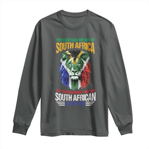 South Africa Pride Long Sleeve Shirt You Can Never Take The South African Out Of Me TS02 Dark Heather Print Your Wear