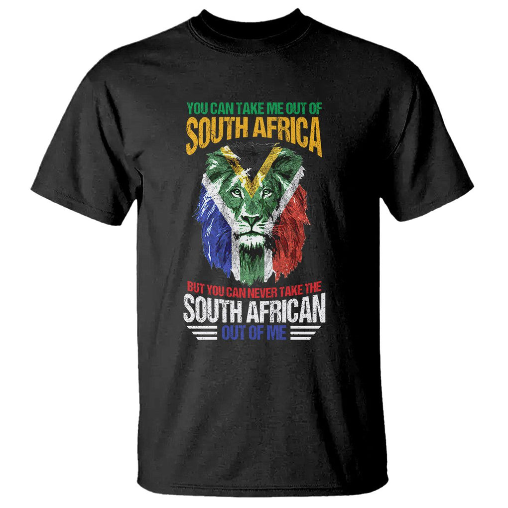 South Africa Pride T Shirt You Can Never Take The South African Out Of Me TS02 Black Printyourwear