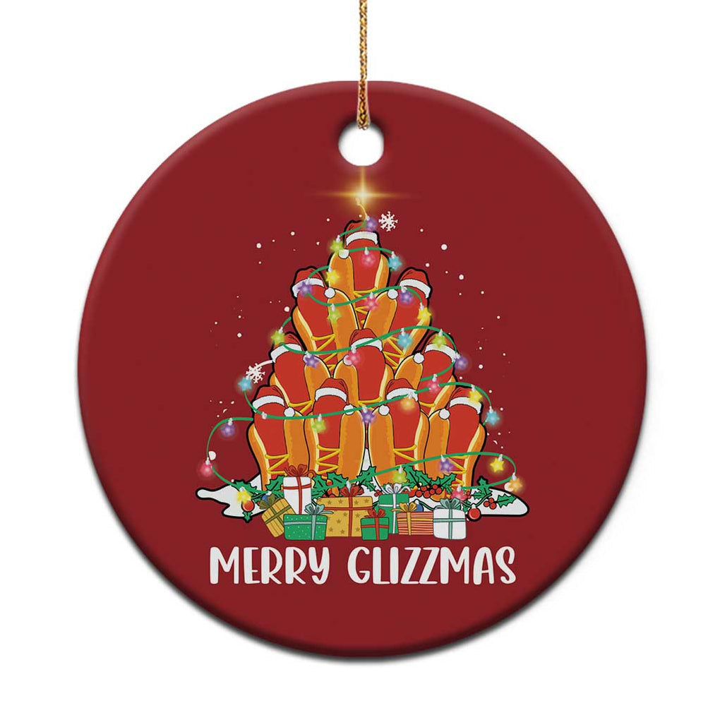 Merry Glizzmas Christmas Ornament Funny Hotdog Christmas Tree TS02 Print Your Wear