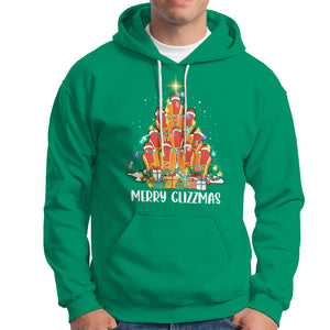 Merry Glizzmas Hoodie Funny Hotdog Christmas Tree TS02 Irish Green Printyourwear