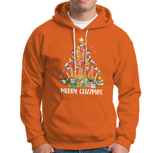 Merry Glizzmas Hoodie Funny Hotdog Christmas Tree TS02 Orange Printyourwear