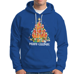 Merry Glizzmas Hoodie Funny Hotdog Christmas Tree TS02 Royal Blue Printyourwear