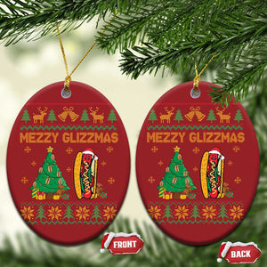 Merry Glizzmas Christmas Ornament Funny Hotdog Xmas Tree Hot Ugly Christmas TS02 Oval Red Print Your Wear