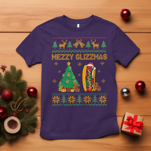 Merry Glizzmas T Shirt Funny Hotdog Xmas Tree Hot Ugly Christmas TS02 Purple Printyourwear