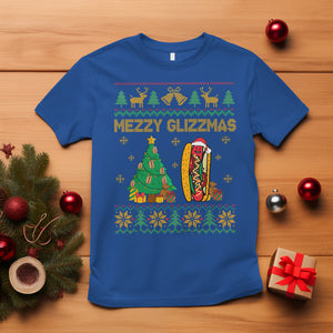 Merry Glizzmas T Shirt Funny Hotdog Xmas Tree Hot Ugly Christmas TS02 Royal Blue Printyourwear