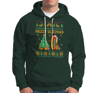 Merry Glizzmas Hoodie Funny Hotdog Xmas Tree Hot Ugly Christmas TS02 Dark Forest Green Printyourwear