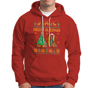 Merry Glizzmas Hoodie Funny Hotdog Xmas Tree Hot Ugly Christmas TS02 Red Printyourwear