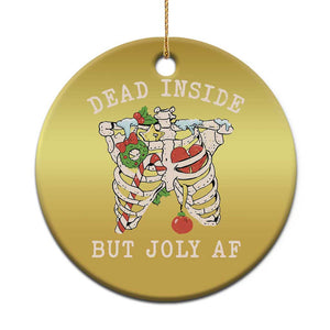 Skeleton Christmas Christmas Ornament Dead Inside But Jolly AF Xmas Vibe TS02 Print Your Wear