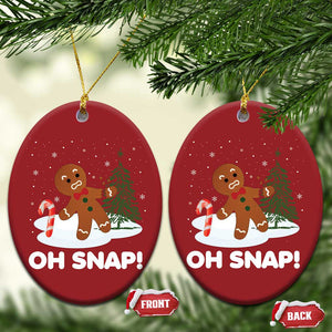 Gingerbread Christmas Ornament Oh Snap Funny Christmas Cookie Baking Squad TS02 Oval Red Print Your Wear