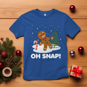 Gingerbread T Shirt Oh Snap Funny Christmas Cookie Baking Squad TS02 Royal Blue Printyourwear