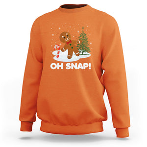 Gingerbread Sweatshirt Oh Snap Funny Christmas Cookie Baking Squad TS02 Orange Printyourwear