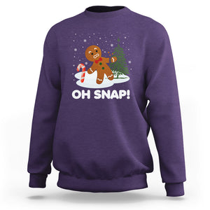 Gingerbread Sweatshirt Oh Snap Funny Christmas Cookie Baking Squad TS02 Purple Printyourwear