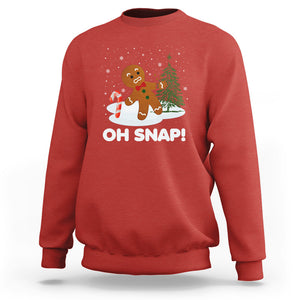 Gingerbread Sweatshirt Oh Snap Funny Christmas Cookie Baking Squad TS02 Red Printyourwear