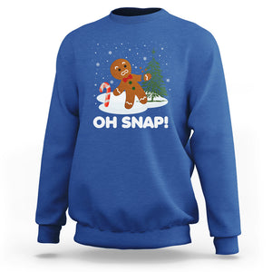 Gingerbread Sweatshirt Oh Snap Funny Christmas Cookie Baking Squad TS02 Royal Blue Printyourwear