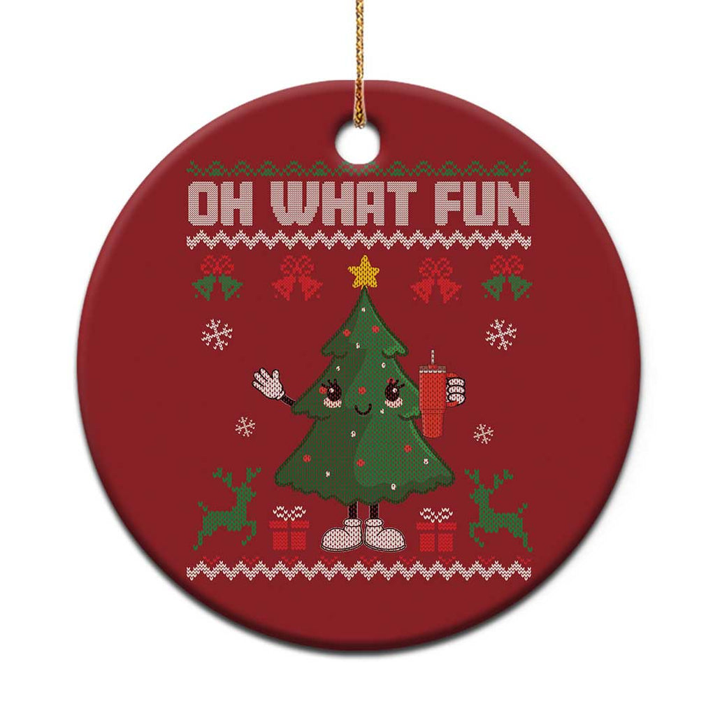 Retro Boujee Xmas Tree Christmas Ornament Oh What Fun TS02 Print Your Wear