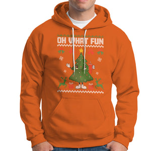 Ugly Christmas Hoodie Oh What Fun Boujee Christmas Tree Funny TS02 Orange Printyourwear