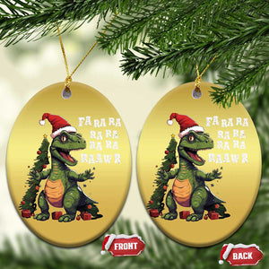 Dinosaur Christmas Christmas Ornament Fa Ra Ra Ra Rawr Xmas Tree Santa Rex Lover TS02 Oval Gold Print Your Wear