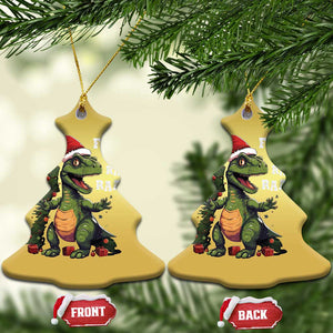 Dinosaur Christmas Christmas Ornament Fa Ra Ra Ra Rawr Xmas Tree Santa Rex Lover TS02 Christmas Tree Gold Print Your Wear