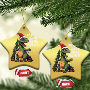 Dinosaur Christmas Christmas Ornament Fa Ra Ra Ra Rawr Xmas Tree Santa Rex Lover TS02 Star Gold Print Your Wear