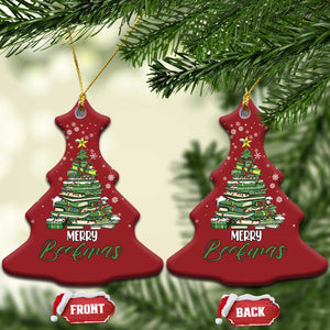 Xmsa Reading Lover Christmas Ornament Read More Books Funny Christmas Teacher Student Book Lovers TS02 Christmas Tree Red Print Your Wear