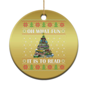 Reading Christmas Christmas Ornament Oh What Fun It Is To Read Books Xmas Tree Funny Ugly Sweater TS02 Print Your Wear