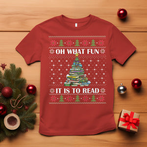 Reading Christmas T Shirt Oh What Fun It Is To Read Books Xmas Tree Funny Ugly Sweater TS02 Red Printyourwear