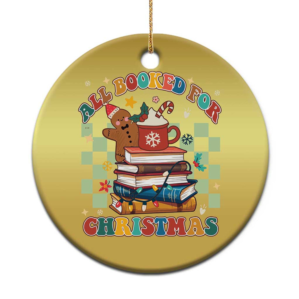 Reading Christmas Christmas Ornament All Booked For Xmas Books and Cocoa Lover TS02 Print Your Wear