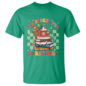 Reading Christmas T Shirt All Booked For Xmas Books and Cocoa Lover TS02 Irish Green Printyourwear