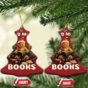 Reading Gingerbread Christmas Ornament Read More Books Funny Christmas Teacher Student Book Lovers TS02 Christmas Tree Red Print Your Wear