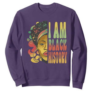 I Am Black History Month Sweatshirt African American Pride Black Woman TS02 Purple Printyourwear