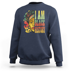 I Am Black History Month Sweatshirt African American Pride Black Woman TS02 Navy Printyourwear