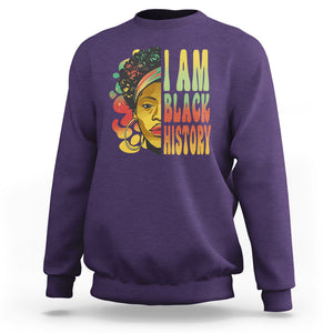 I Am Black History Month Sweatshirt African American Pride Black Woman TS02 Purple Printyourwear