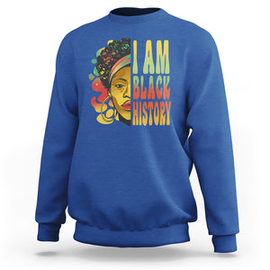 I Am Black History Month Sweatshirt African American Pride Black Woman TS02 Royal Blue Printyourwear